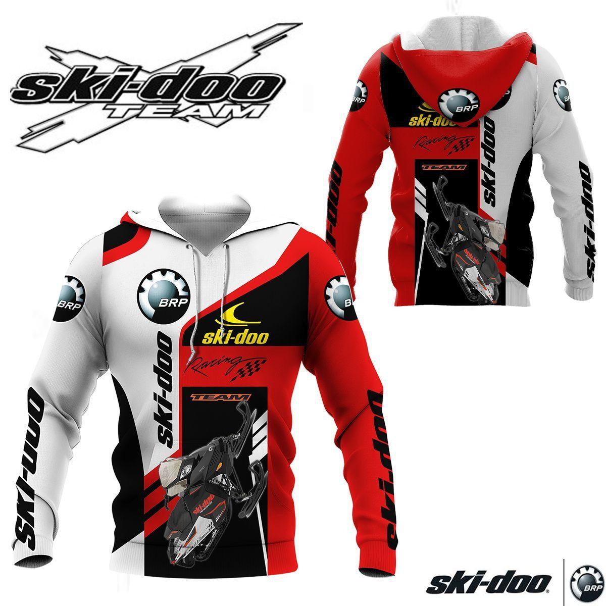 Ski-doo Racing Team 7k798 3d Zip Hoodie Hoodie Ii0