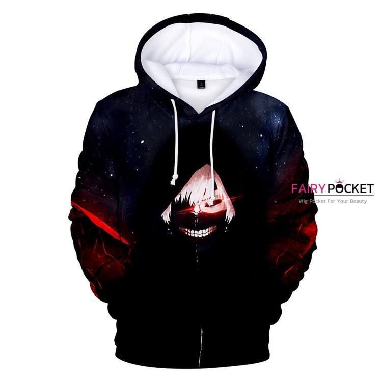 Tokyo Ghoul Ken Kaneki Black 3D All Over Print Hoodie & Zip Hoodie