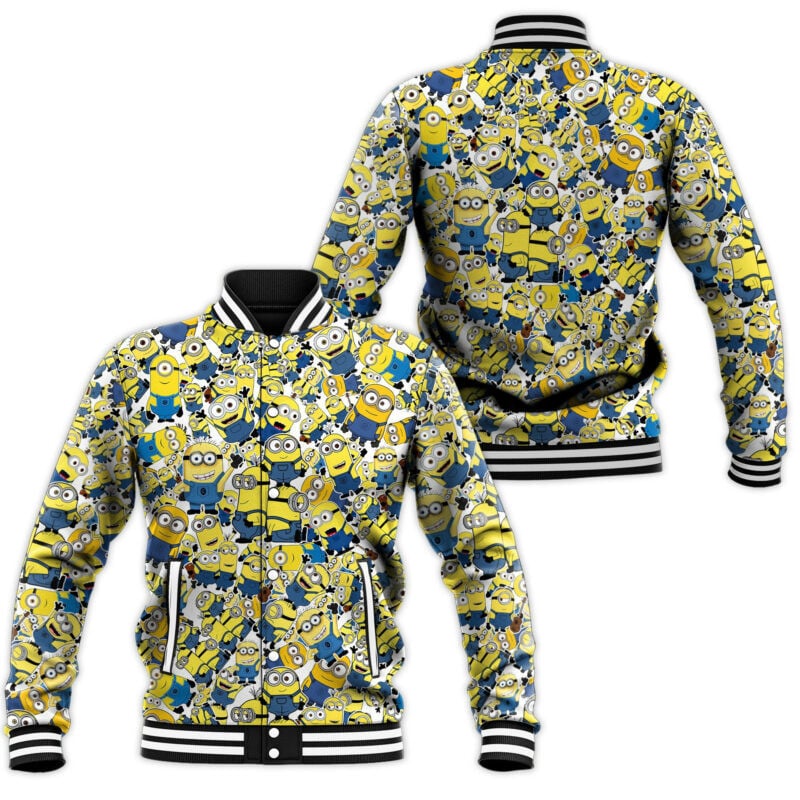 Minions Pattern Baseball Jacket