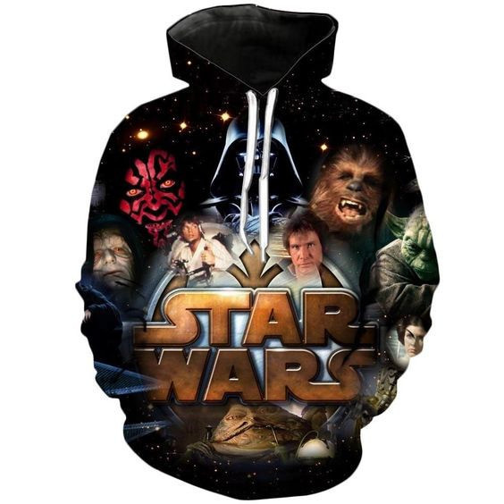 Dark Vs Light Star Wars A1660 3d Pullover Printed Over Unisex Hoodie