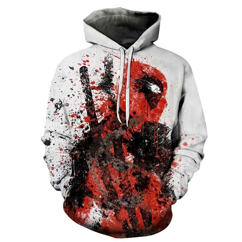 Deadpool 3d Hoodie Zip Hoodie