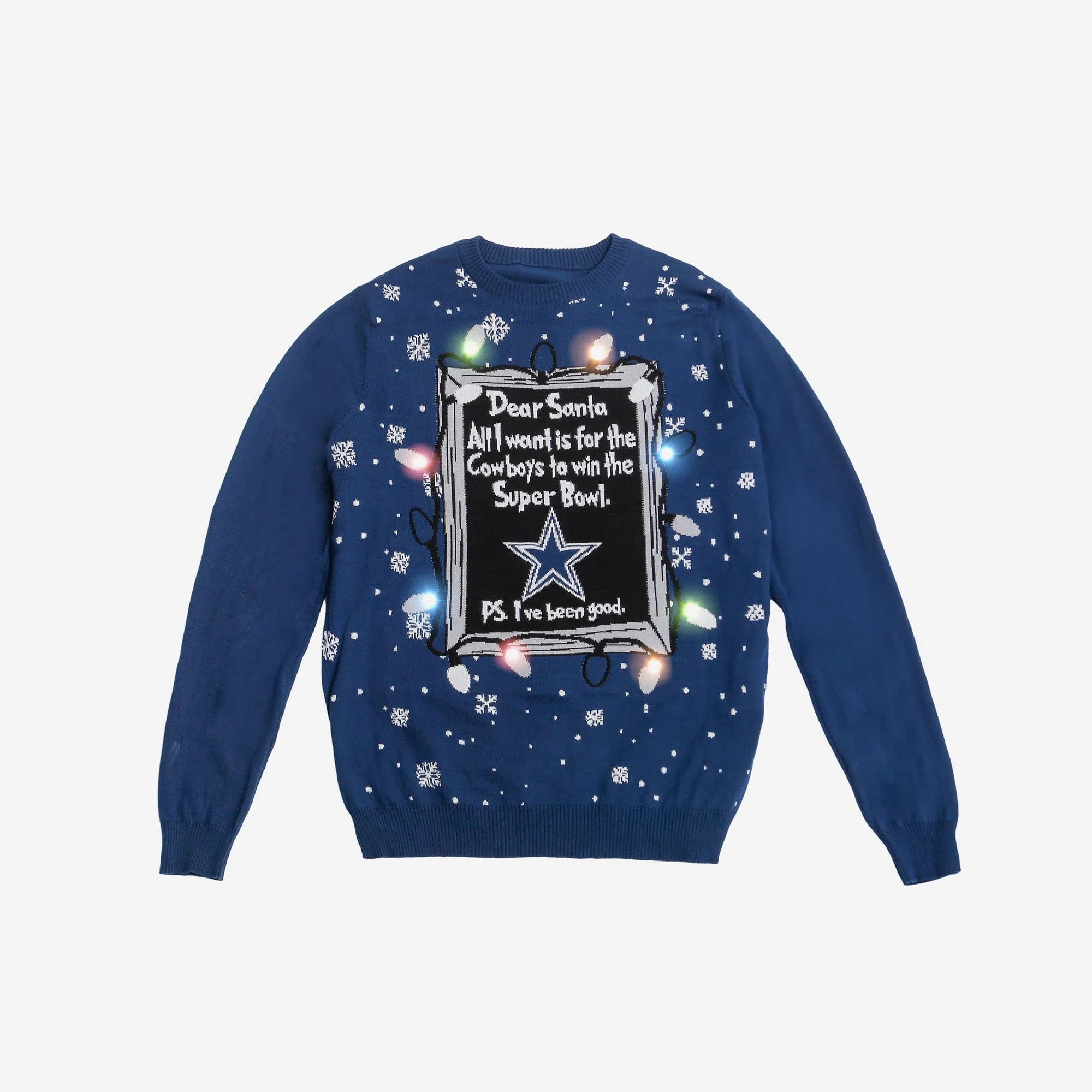 Dallas Cowboys Dear Santa To Win Super Bowl Ugly Christmas Sweater 2025