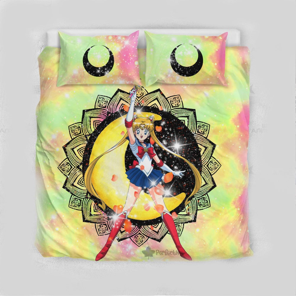 Sailor Moon Bedding Set Sailor Moon Henna Flower Pattern Duvet Covers