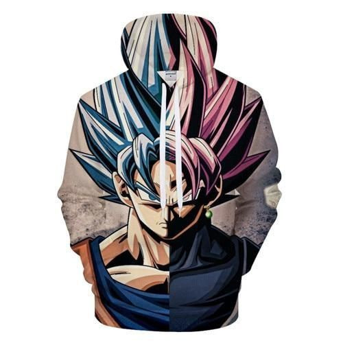 Goku Blue X Goku Dark 3D All Over Print Hoodie & Zip Hoodie
