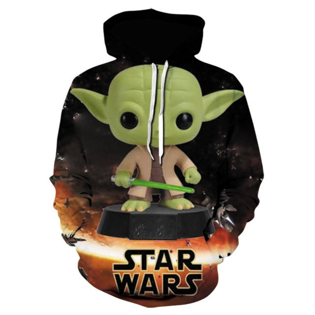 Sudadera Star Wars Cosplay 3dprinted Baby Yoda Hoodies The Mandalorian Baby Hoodie