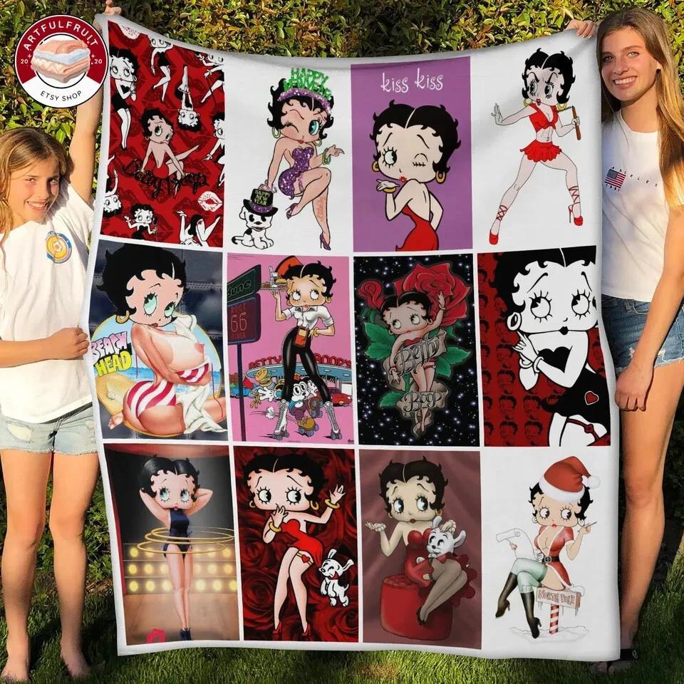 Betty Boop Fleece Sherpa Blanket