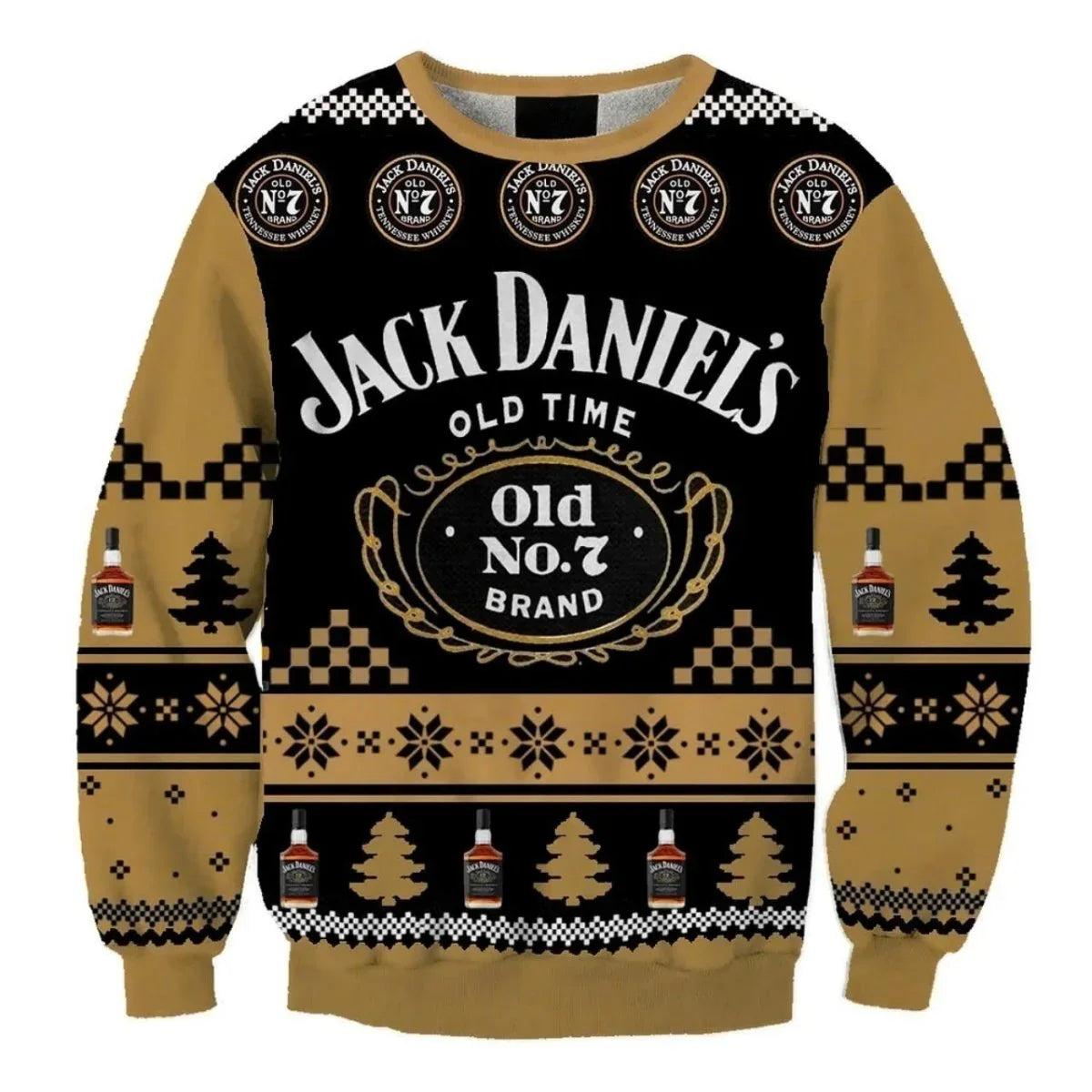 Jack Daniel Christmas Holiday Ugly Christmas Sweater