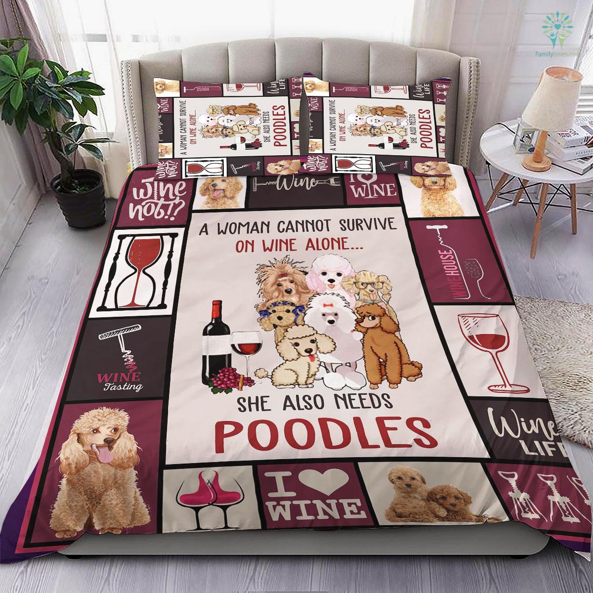 Dog Bedding Set She Also Needs Poodles Duvet Covers