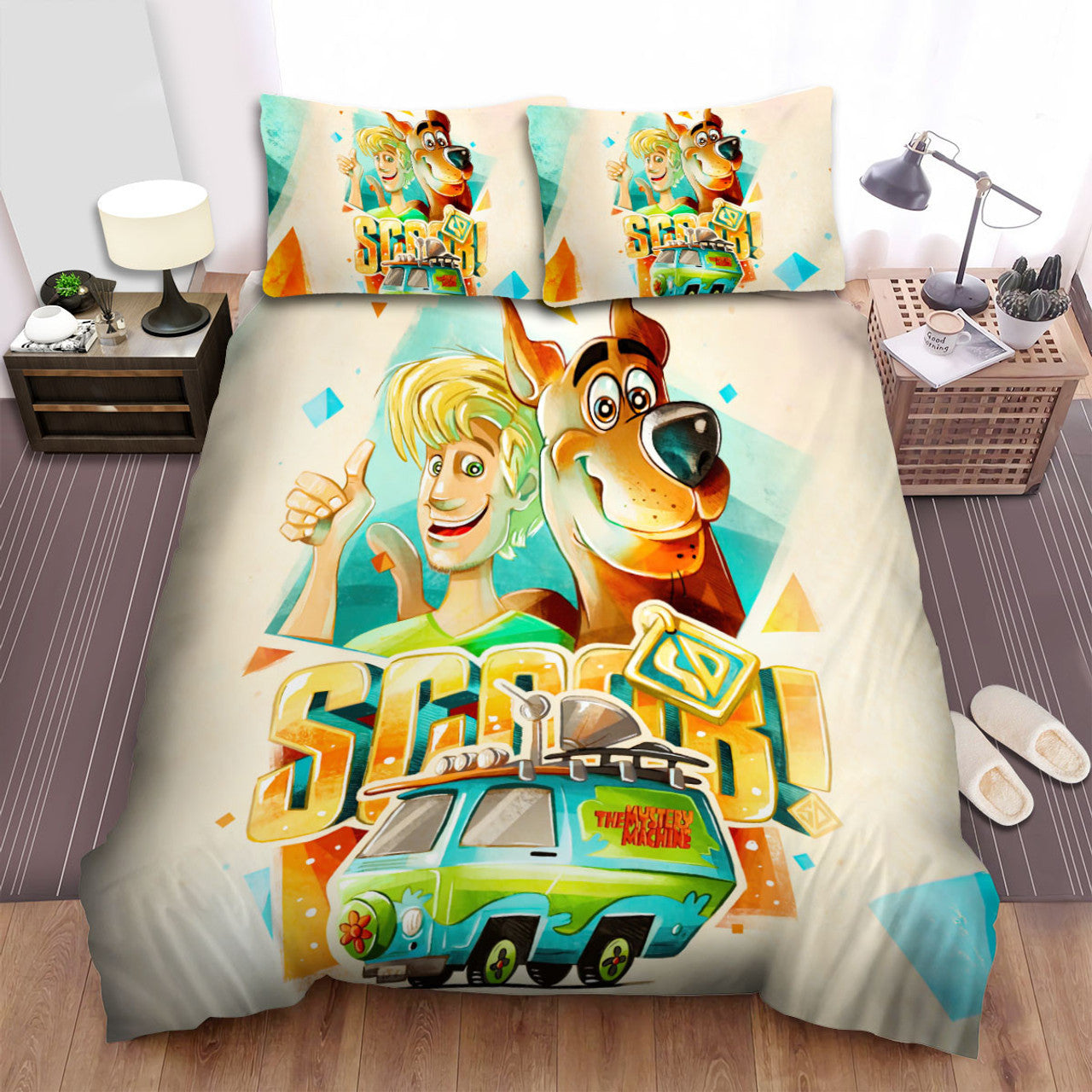 Scooby-Doo Bedding Set Scooby-Doo And Shaggy The Mystery Machine Duvet Covers
