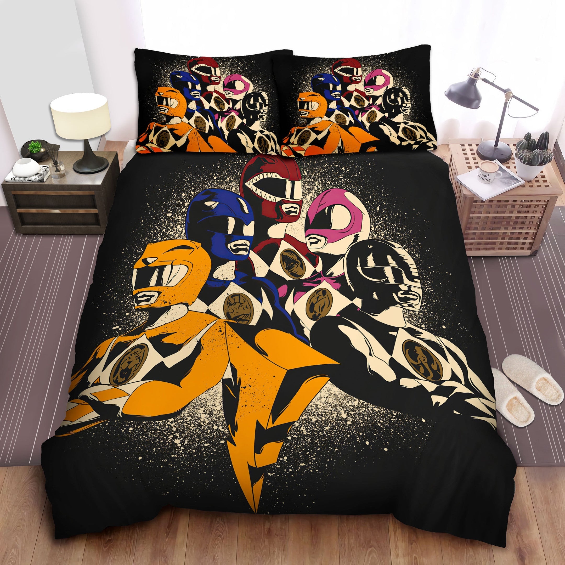 Power Ranger Bedding Set Power Rangers Retro Art Duvet Covers
