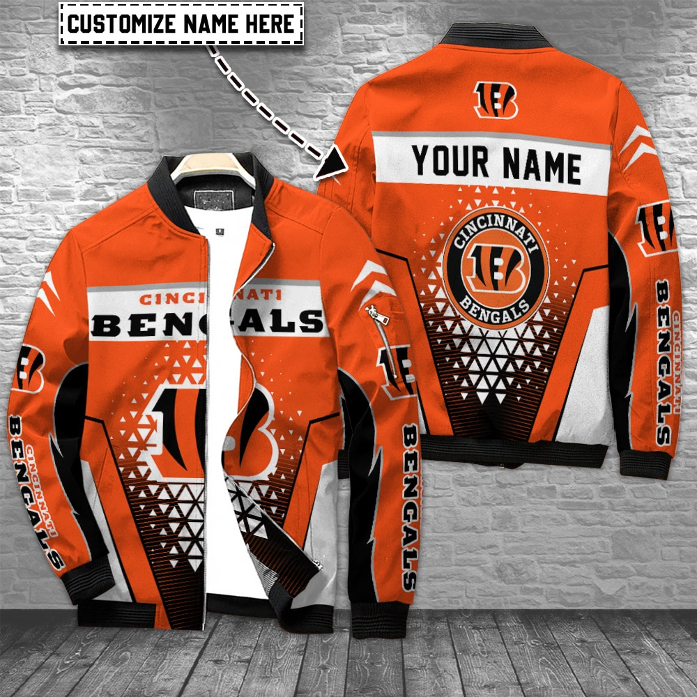Cincinnati Bengals Personalized Bomber Jacket BG902