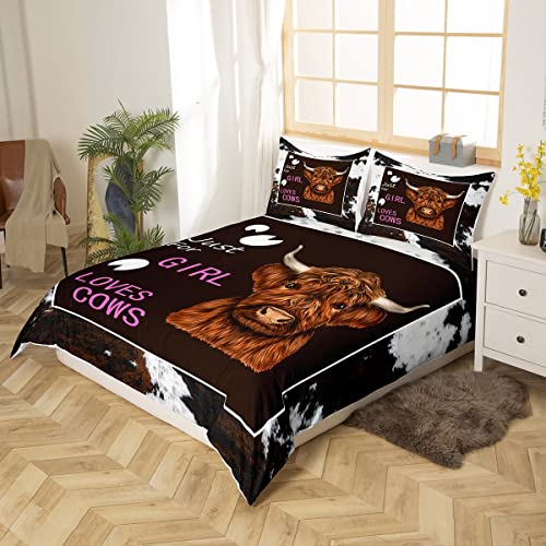 Cow Bedding Set A Girl Who Loves Highland Cattle Bull Duvet Covers