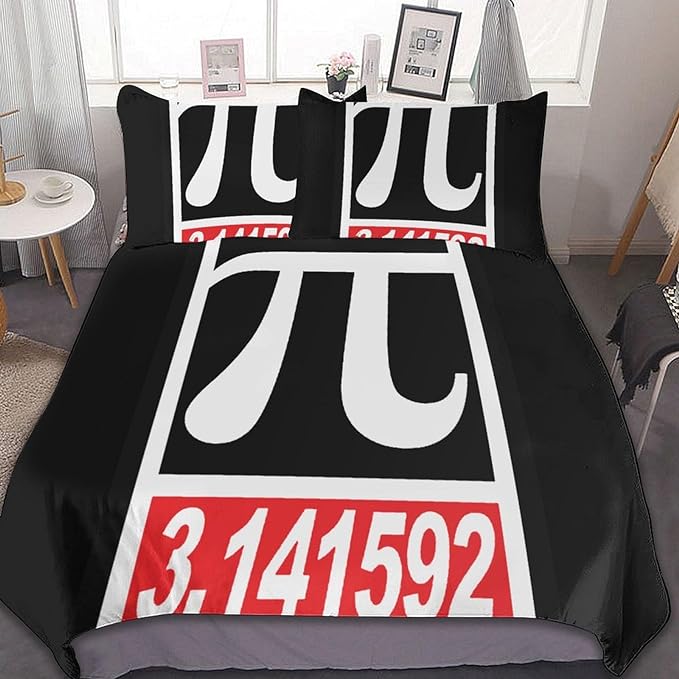 Pi Bedding Set Value Of The Pi Number Pattern Duvet Covers Black