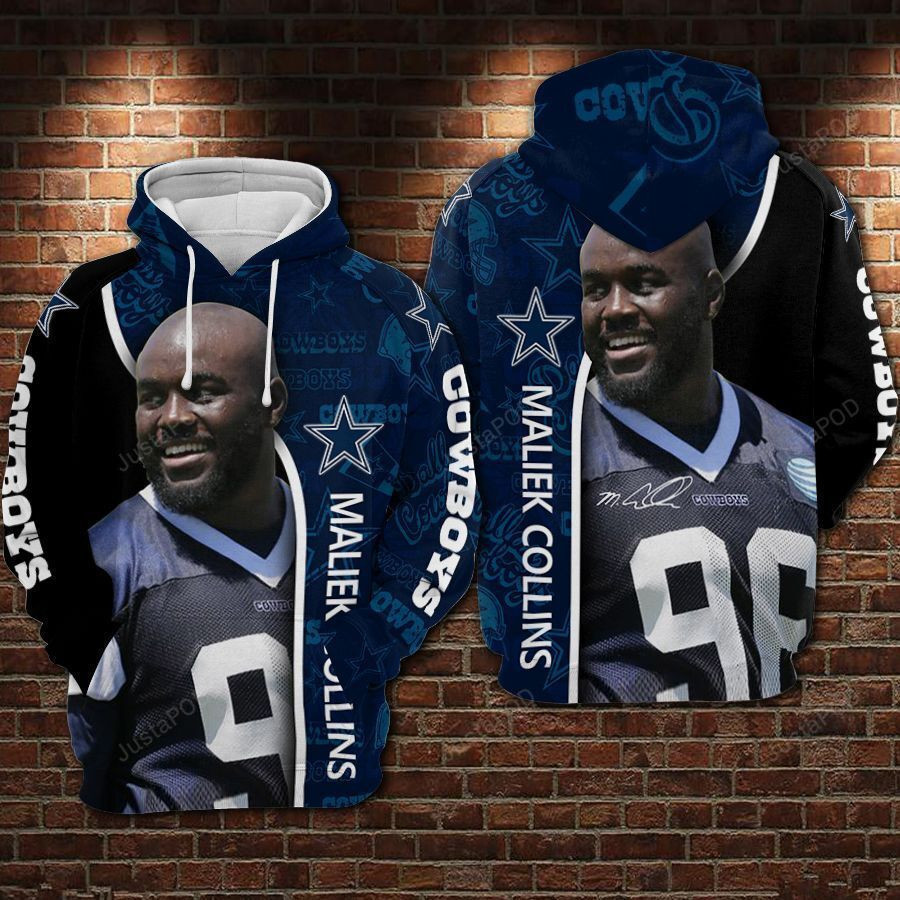 Cowboys Football Maliek Collins 3D All Over Print Hoodie & Zip Hoodie
