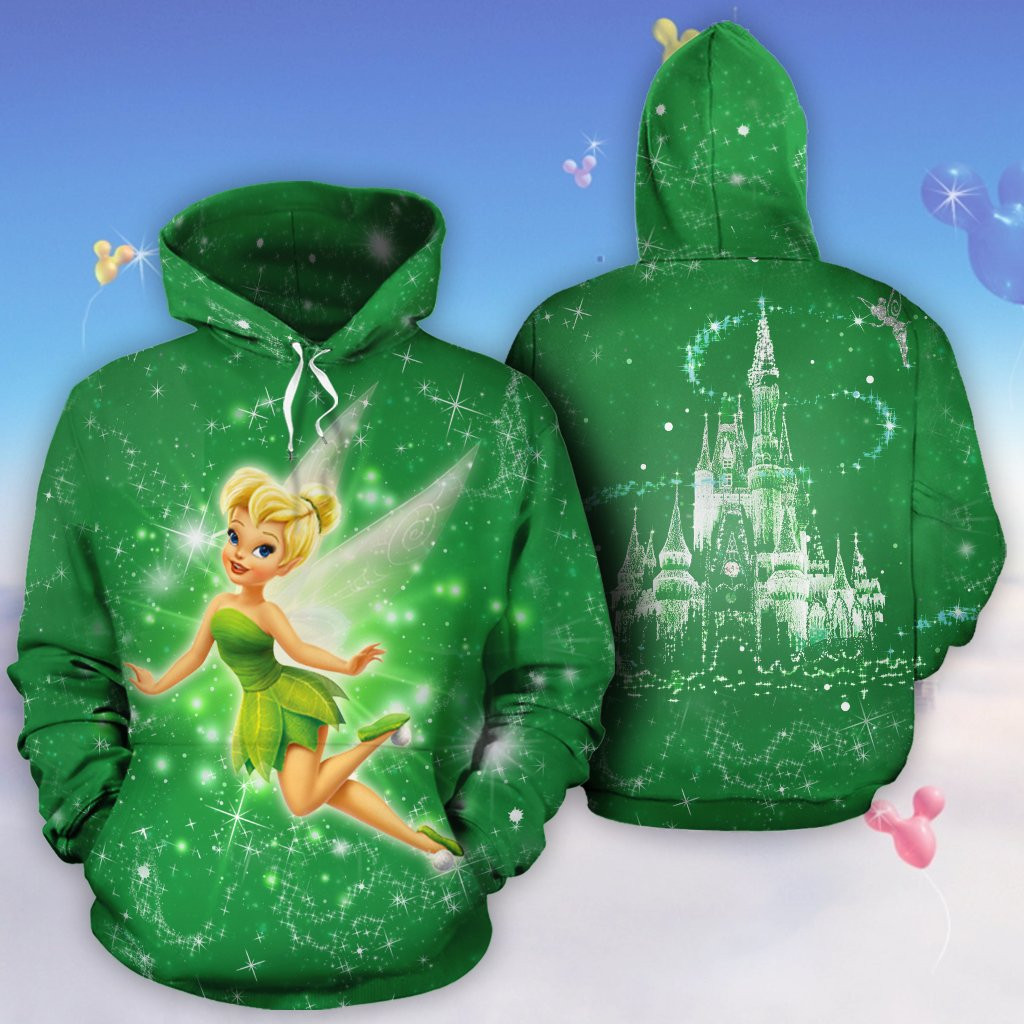 Tinkerbell Disney Castle 3D All Over Print Hoodie & Zip Hoodie