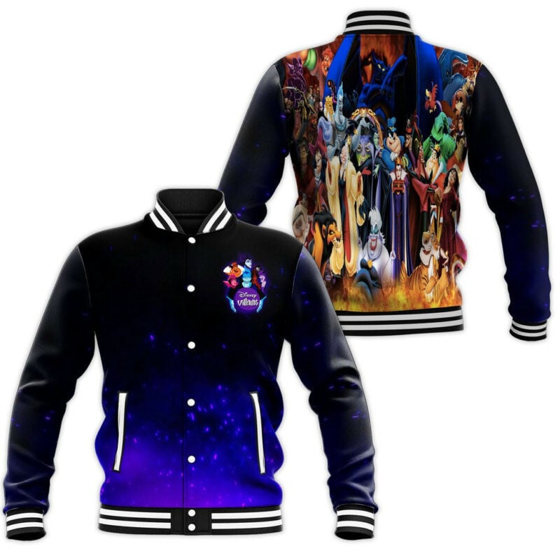 Lion King A Little Mermaid Characters Baseball Jacket
