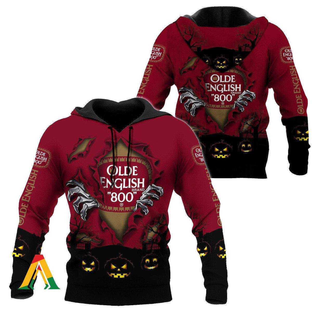Scary Night Halloween Olde English 800 Hoodie & Zip Hoodie