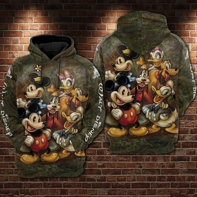 Family Mickey Mouse And Friend 3d Hoodie Zip Hoodie