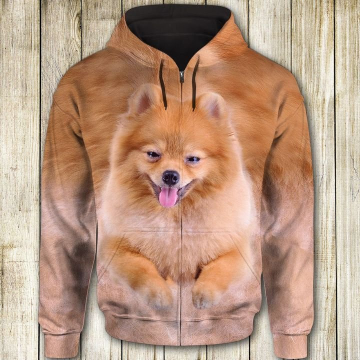 Pomeranian Cute Face 3D All Over Print Hoodie & Zip Hoodie