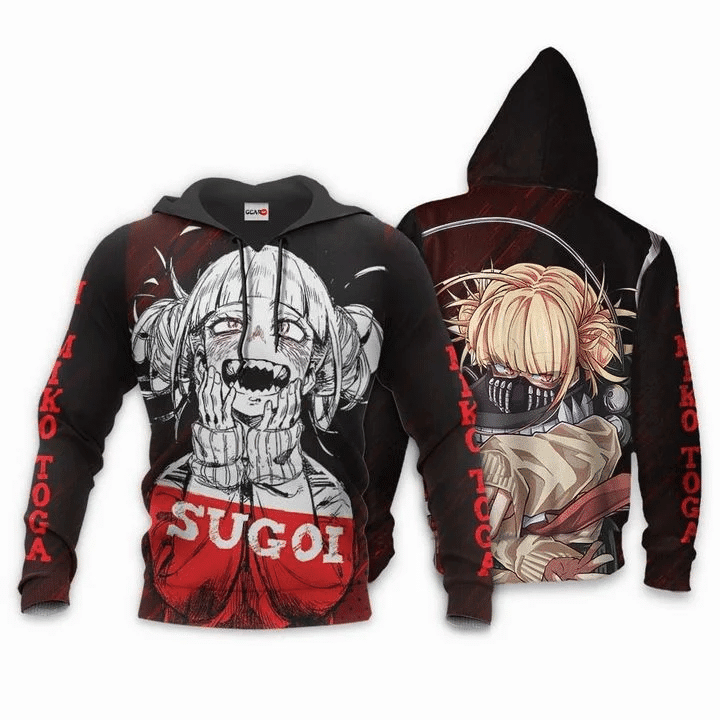 Himiko Toga Sugoi My Hero Academia 3d Hoodie Zip Hoodie