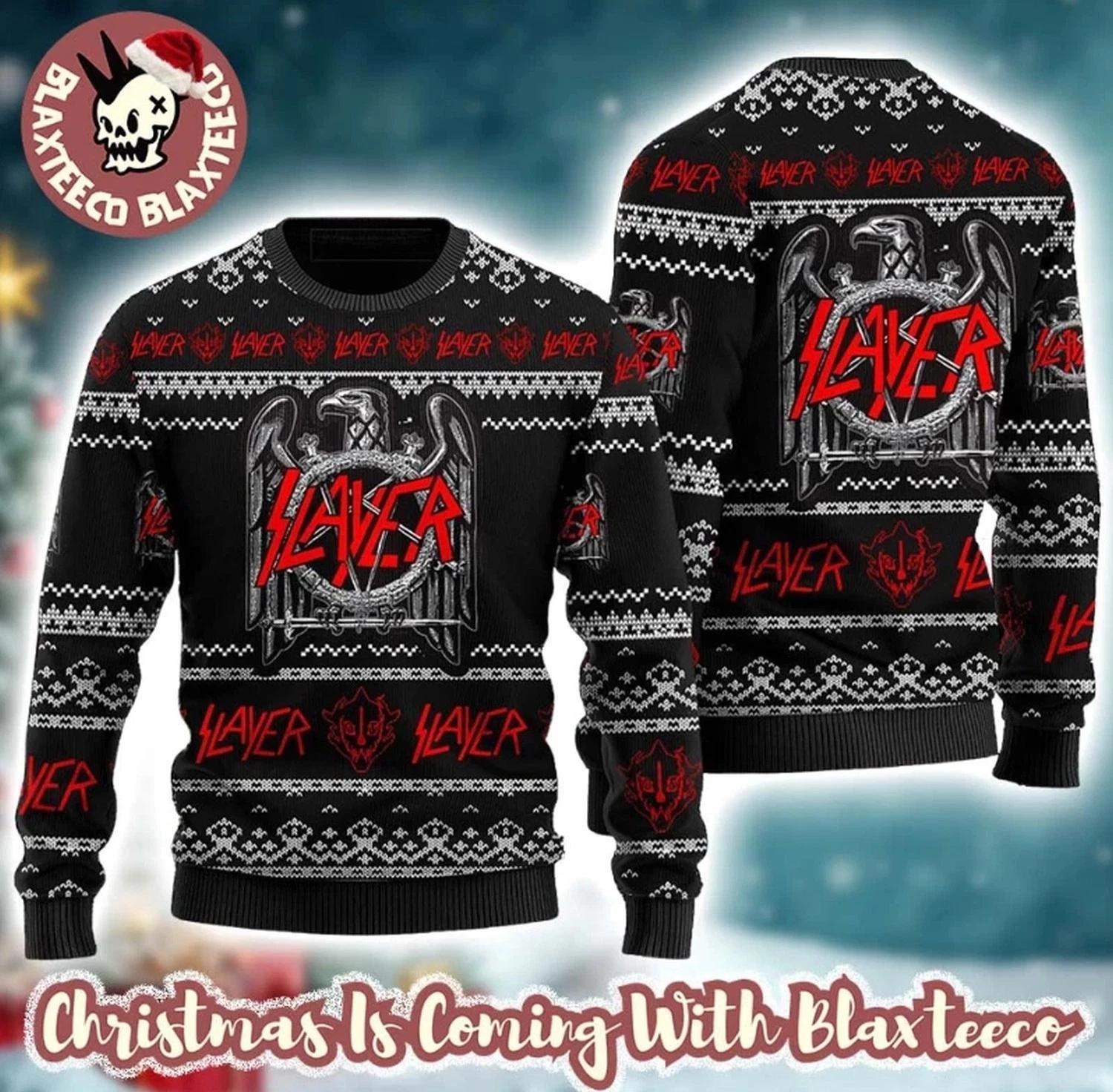 Slayer Band Eagle Logo Ugly Christmas Sweater