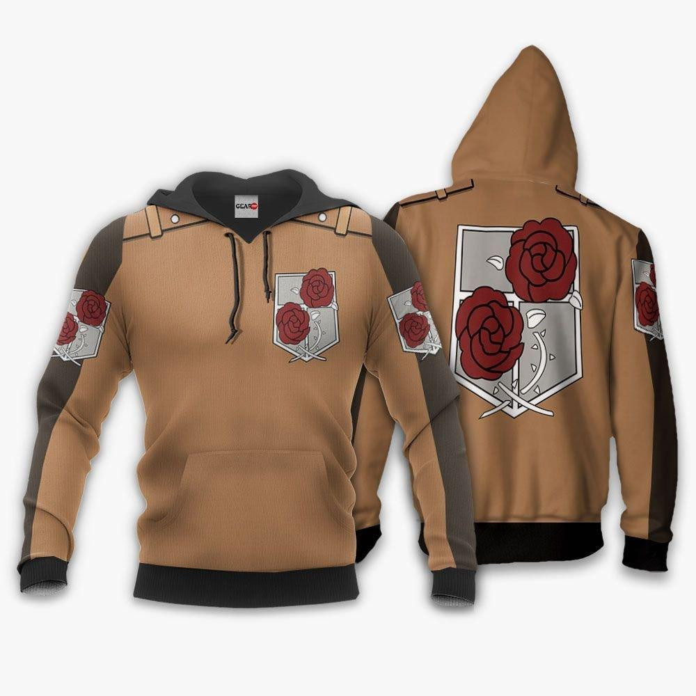Aot Stationary Guard Uniform Attack On Titan Anime 3k220 Cartoon 3d Hoodie Zip Hoodie