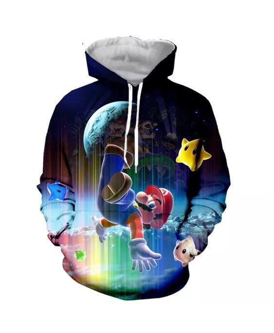 Mario Fashion Long Sleeves 3d Print Hoodies Sweatshirts Jacket