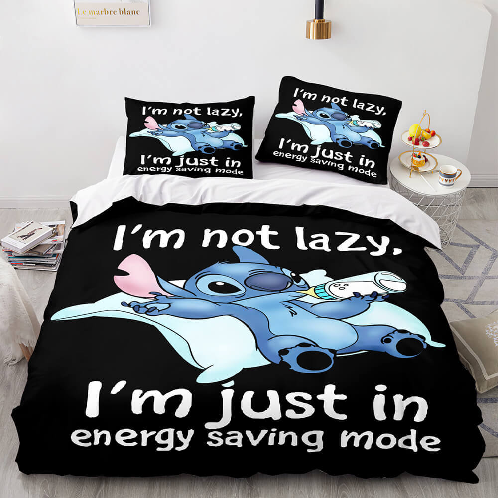 Lilo And Stitch Bedding Set I’m Not Lazy I’m Just In Energy Saving Mode Duvet Covers