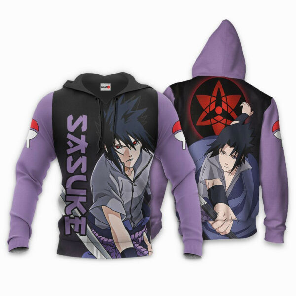 Uchiha Sasuke Sharingan Eyes Naruto Anime 3k452 Cartoon 3d Hoodie Zip Hoodie 2458