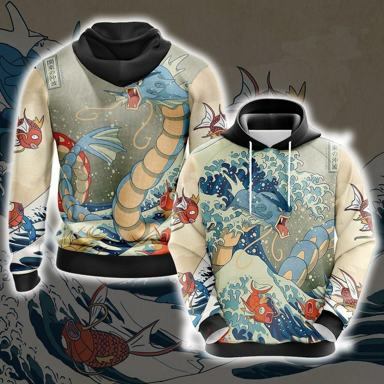 Pokemon - Gyarados Unisex 3D All Over Print Hoodie & Zip Hoodie
