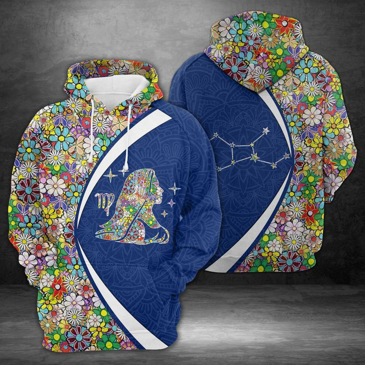 Virgo Horoscope Flower 3D All Over Print Hoodie & Zip Hoodie