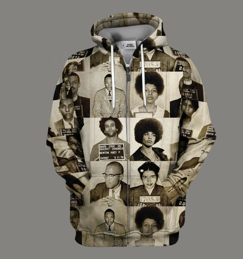 Melanin Civil Rights Leaders 3d Hoodie Zip Hoodie
