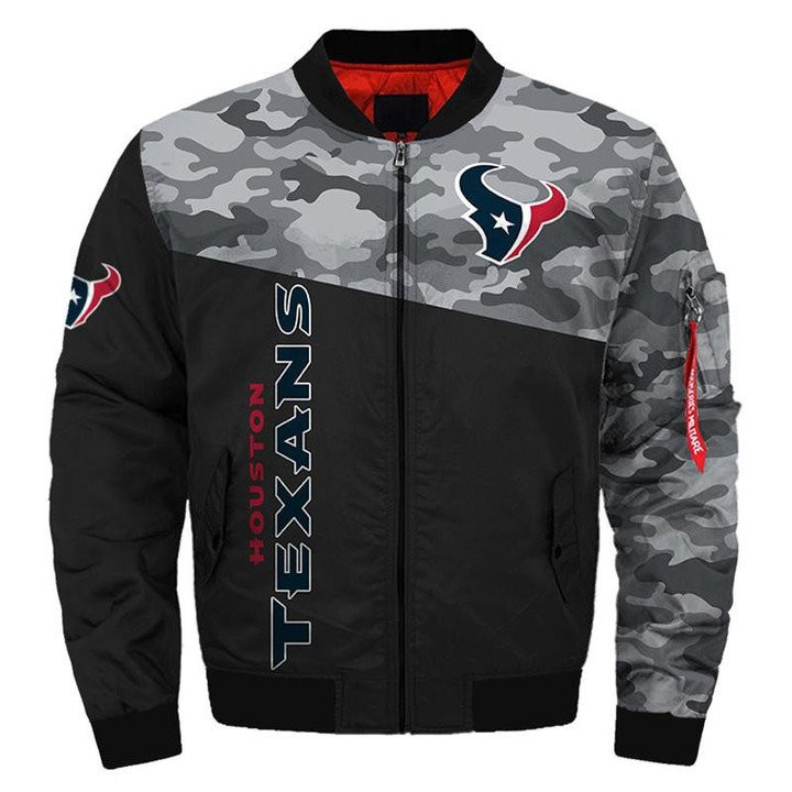 Houston Texans Black Camo Bomber Jacket