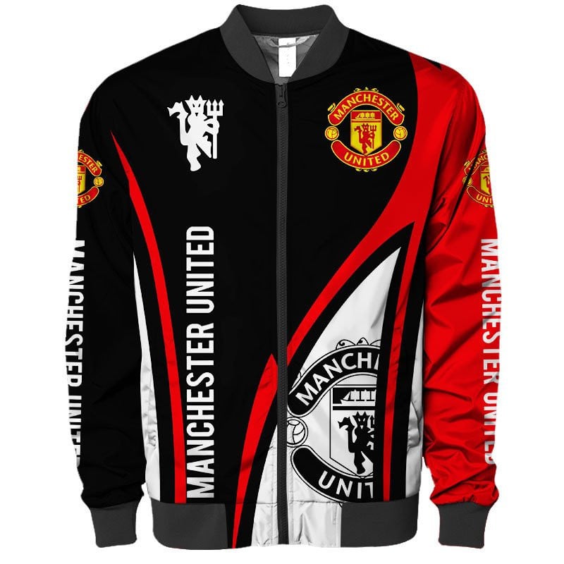 Manchester United Red Black Bomber Jacket V6