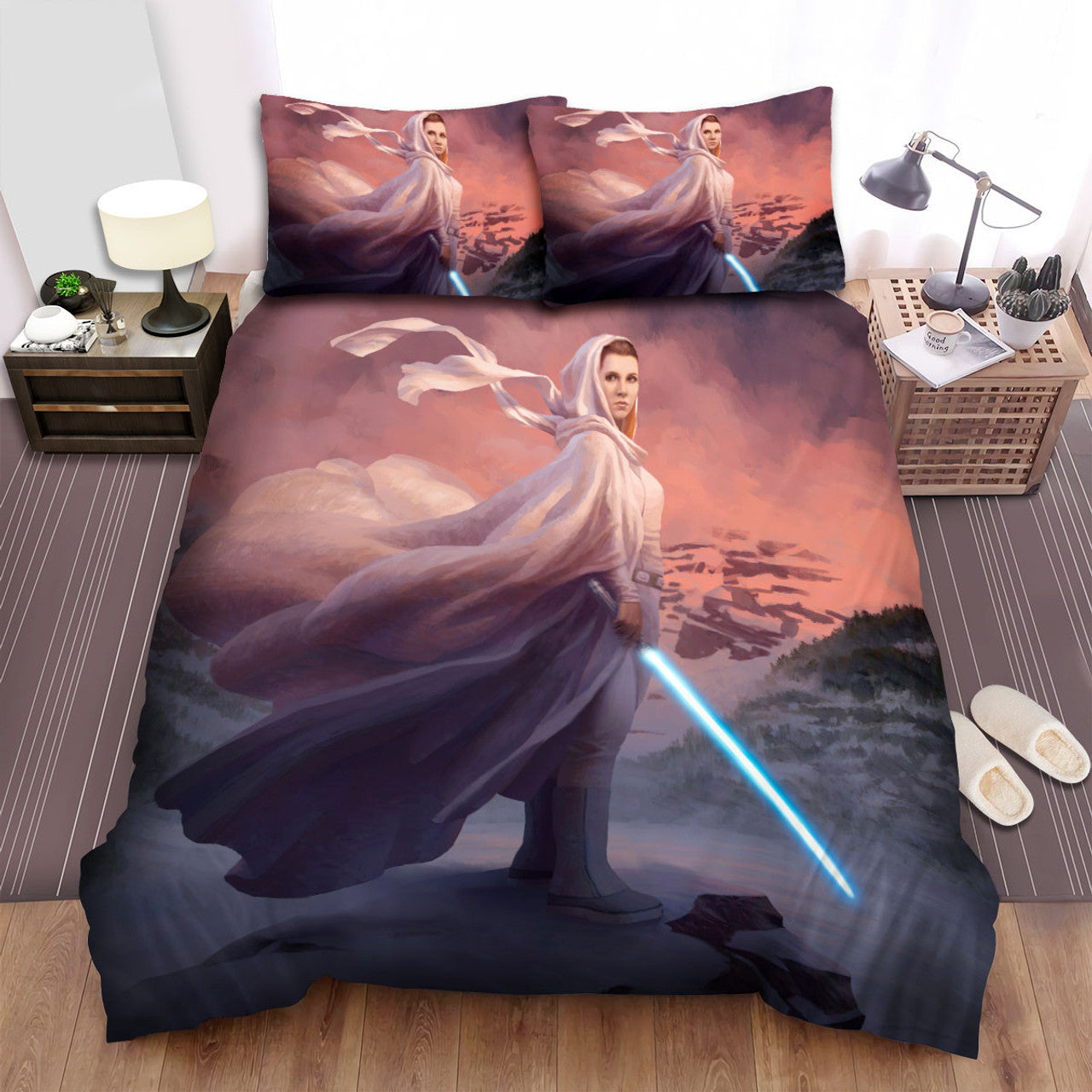 SW Bedding Set Princess Leia And The Lightsaber Duvet Covers