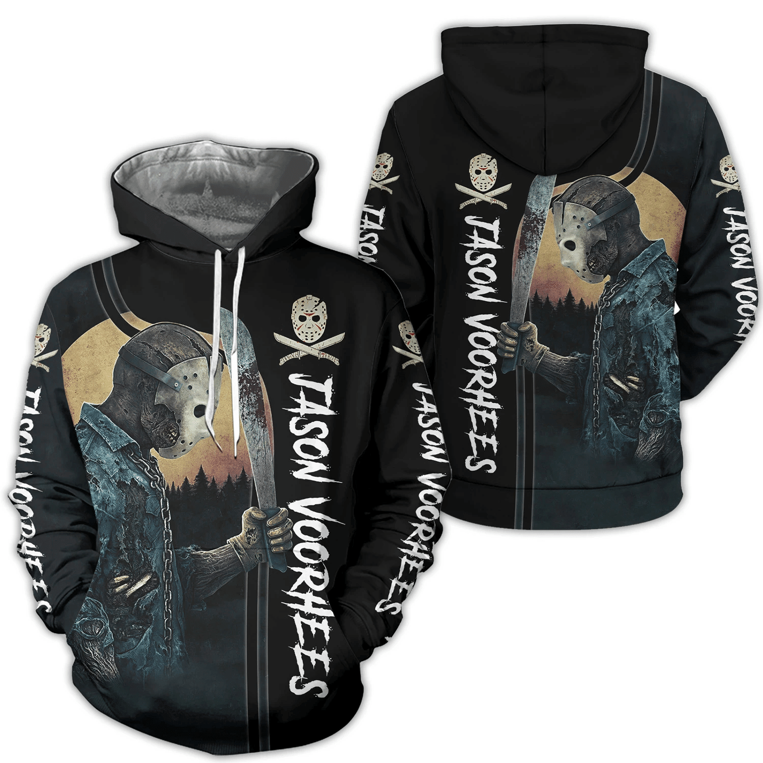 Jason Voorhees Friday The 13th Halloween Aop Hoodie Zip Hoodie