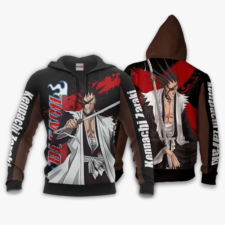 Kenpachi Zaraki Bleach 3d Hoodie Zip Hoodie