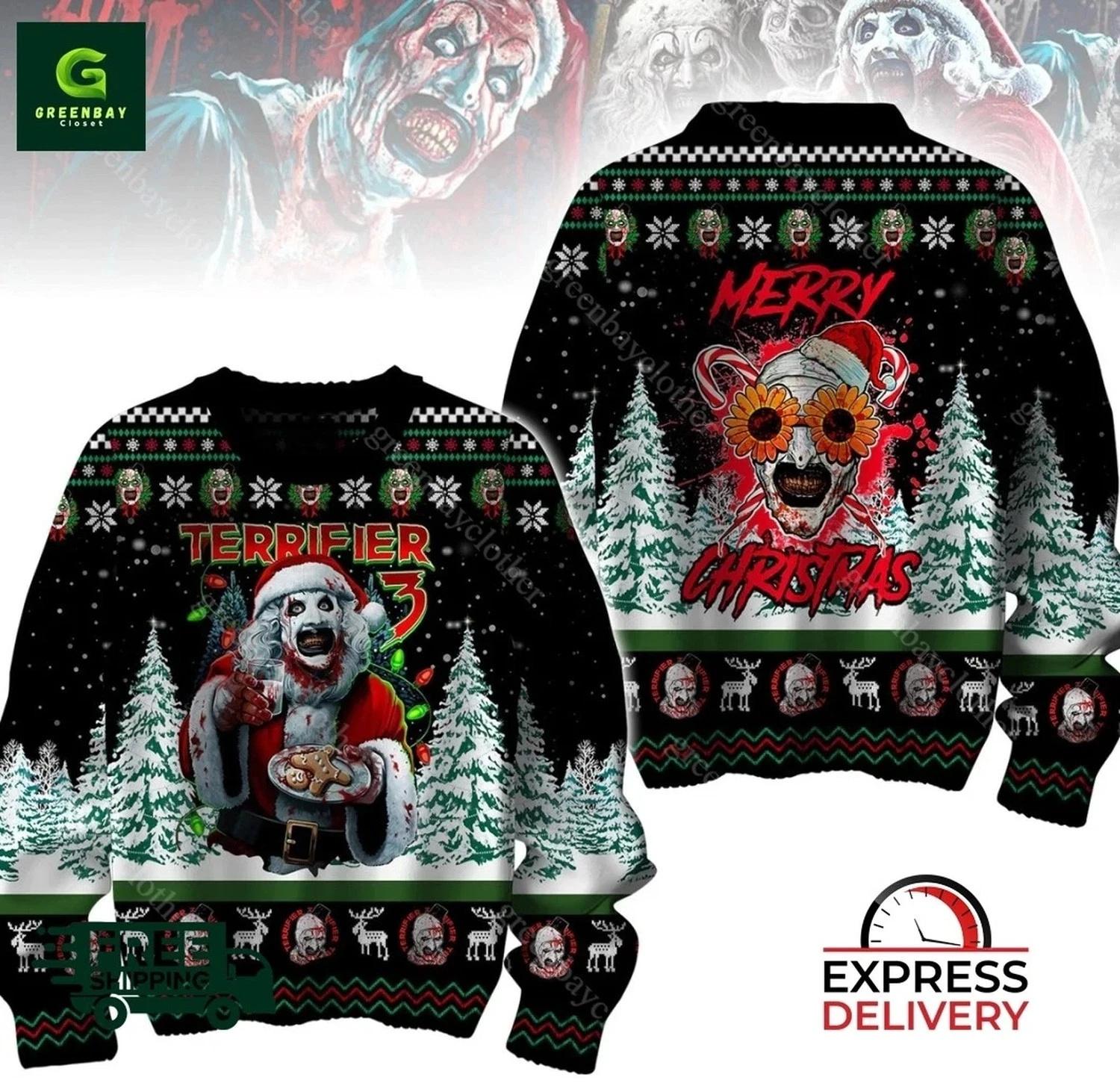 Terrifier 3 Merry Ugly Christmas Sweater
