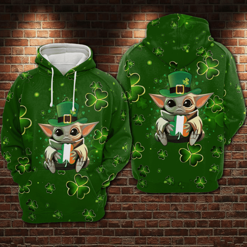 Baby Yoda Patrick’s Day Hoodie Zip Hoodie