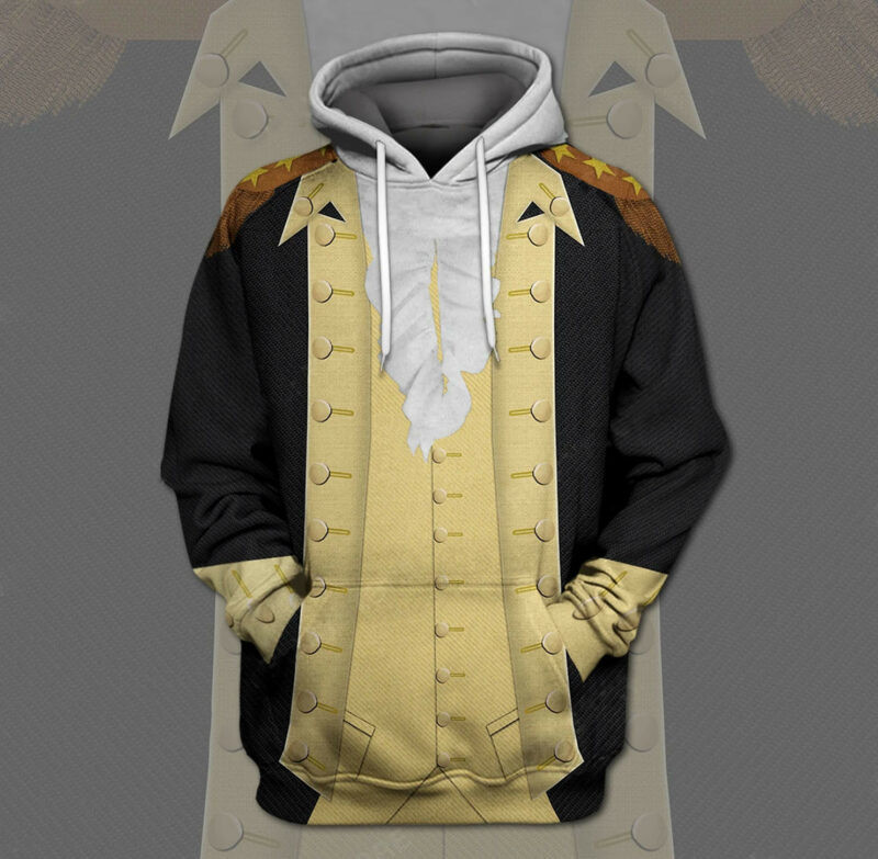 Men's Historical Hoodie Custom George Washington 3d Hoodie Zip Hoodie