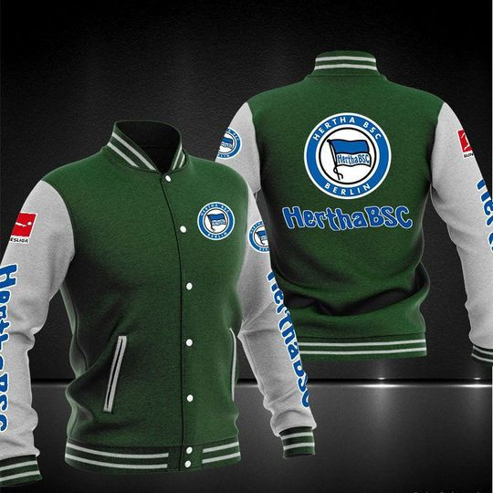 Hertha BSC Dark Green White Baseball Jacket