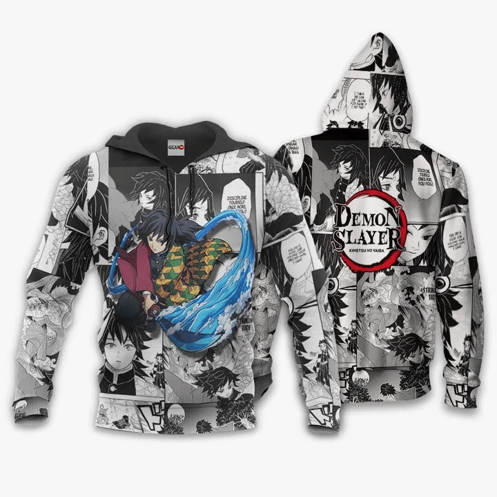 Demon Slayer Giyu Tomioka 3d Hoodie Zip Hoodie