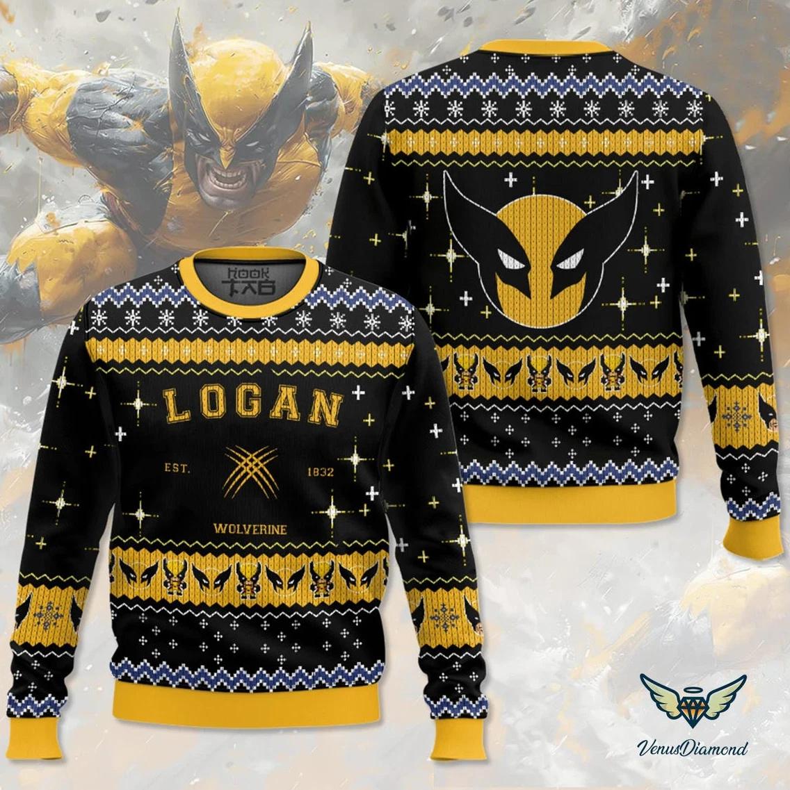 Wolverine X-Men Wolverine Ugly Christmas Sweater