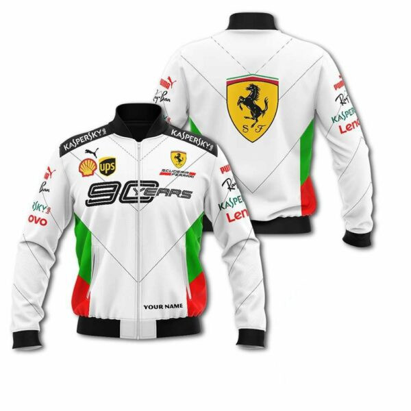Personalized Scuderia Ferrari Racing 90 Years Bomber Jacket 881 109