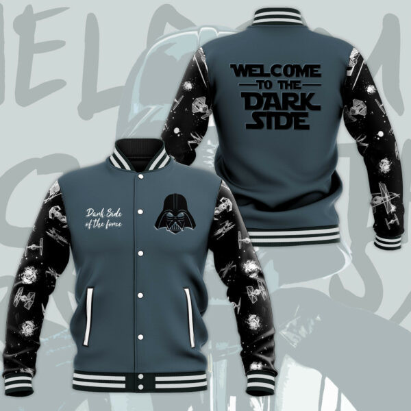 Darth Vader Baseball Jacket, Welcome To The Darkside Baseball Jacket, Star Wars Baseball Jacket 398