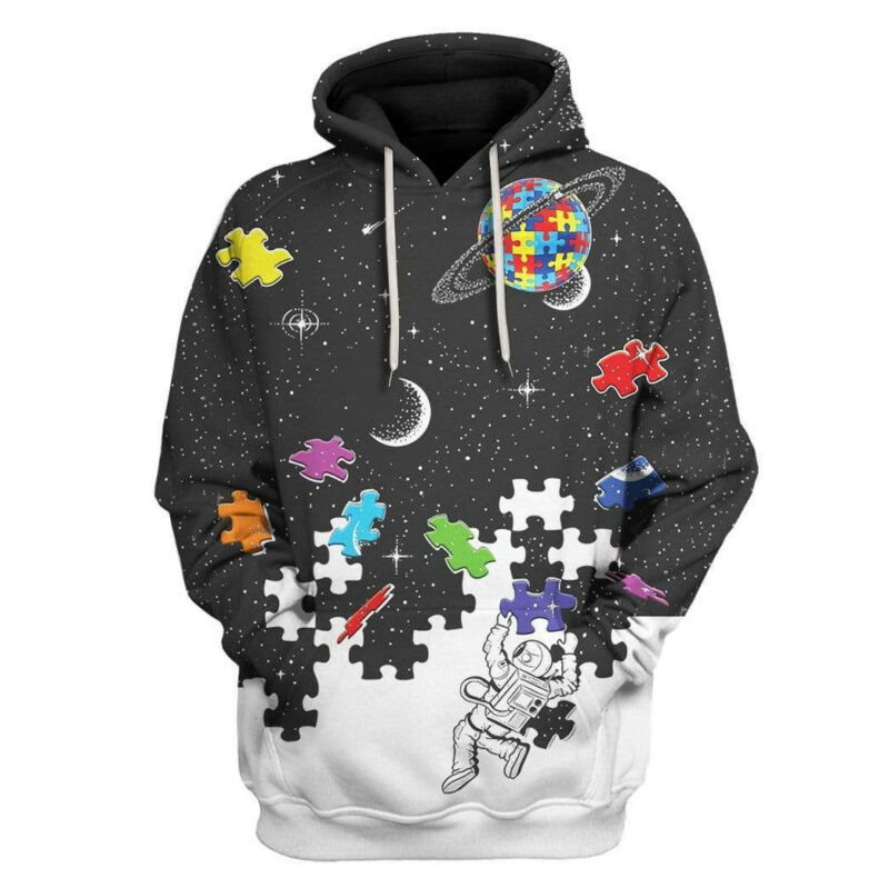 Autism Astronaut Hoodie Autism Space Astronaut 3d Hoodie Zip Hoodie