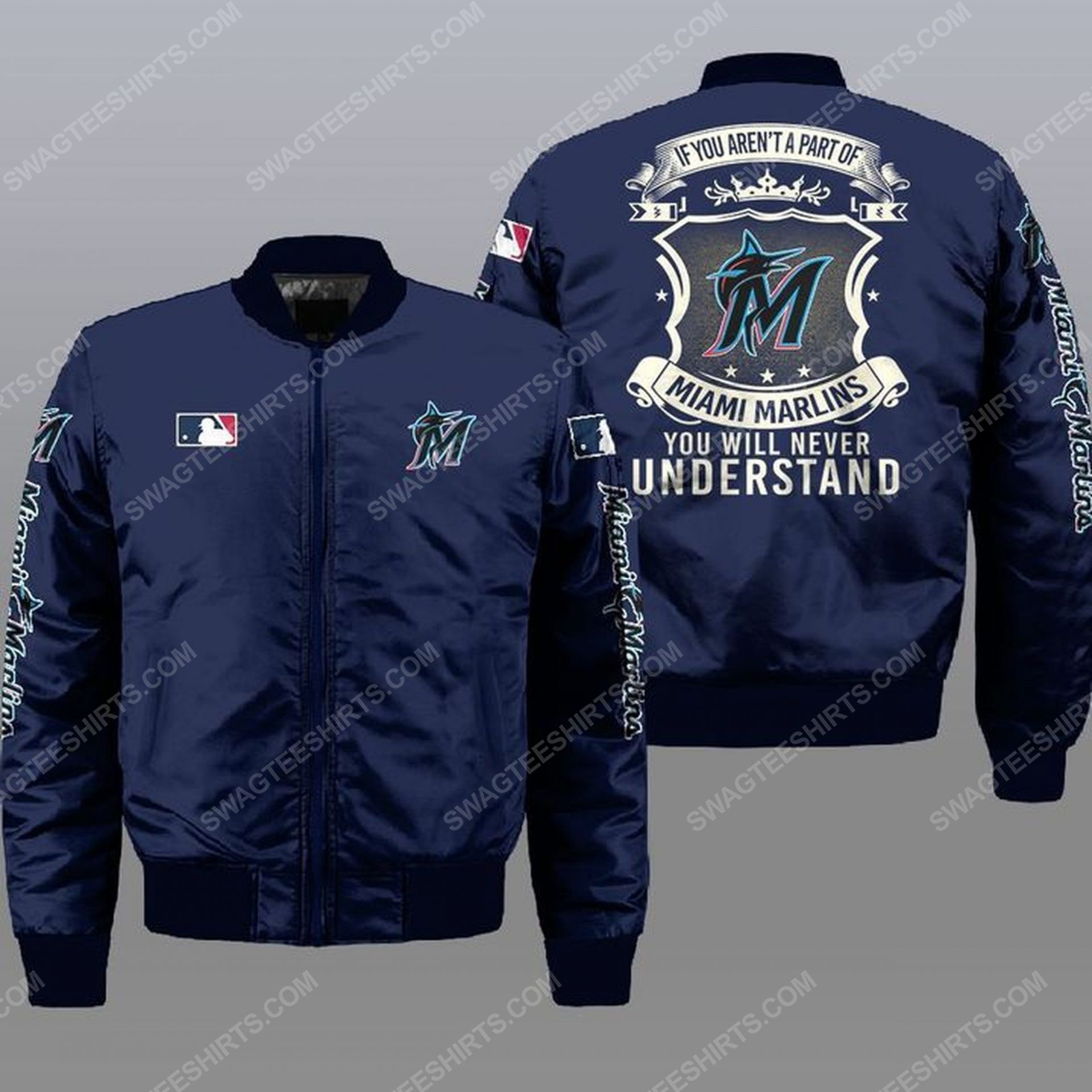 Miami Marlins Navy Bomber Jacket