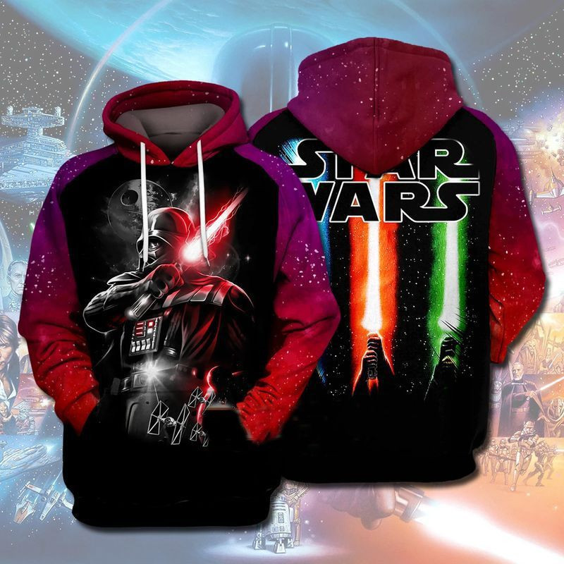Star Wars Dark Lord D.vader Lightsaber 3d Hoodie Zip Hoodie
