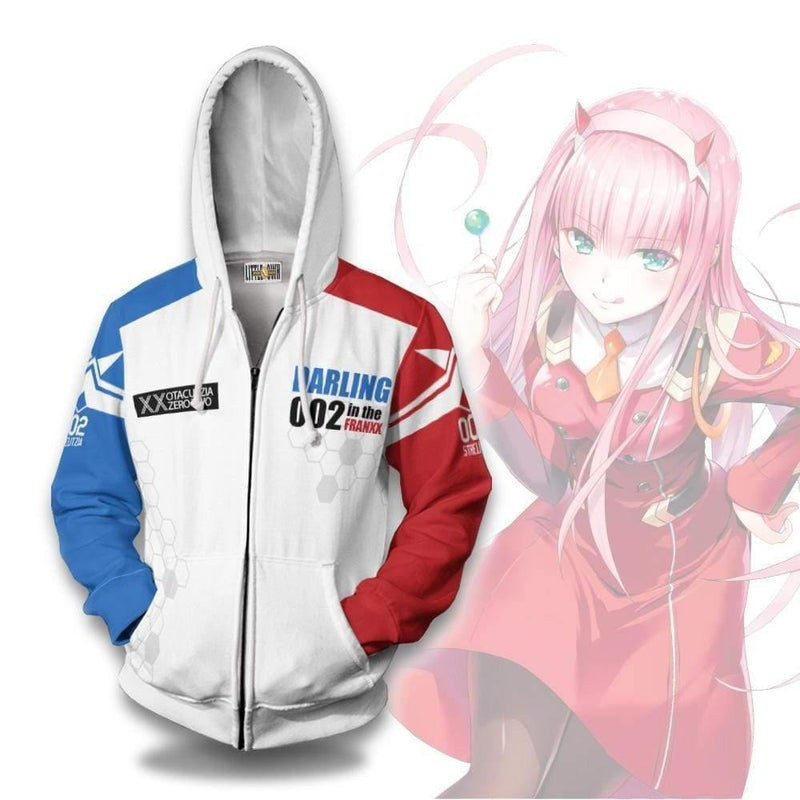 Zero Two Darling In The Franxx Cosplay Costume 3D All Over Print Hoodie & Zip Hoodie