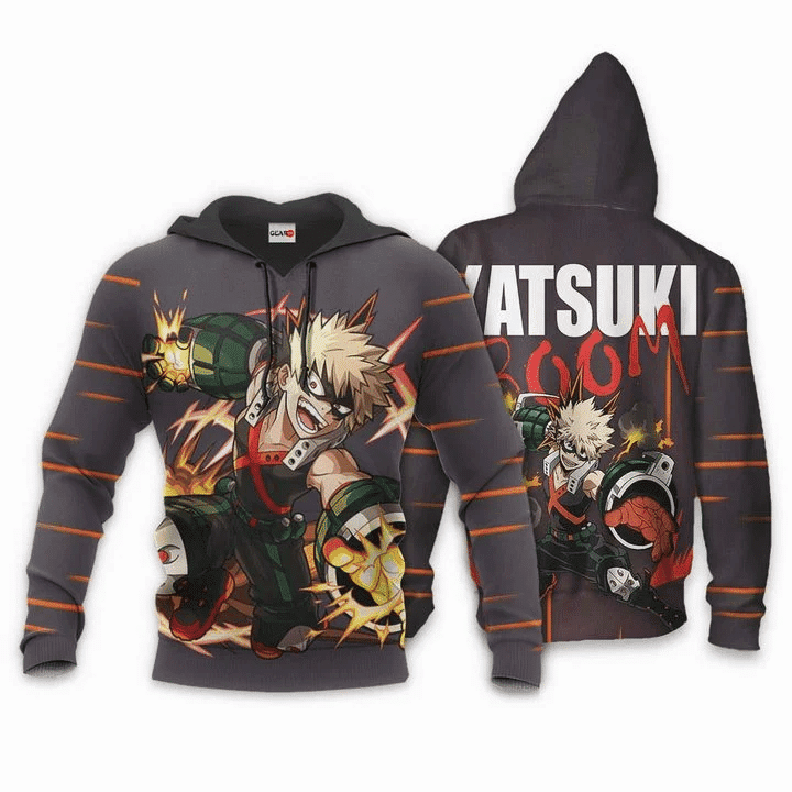 Katsuki Bakugo My Hero Academia Dynamight For All  3d Hoodie Zip Hoodie